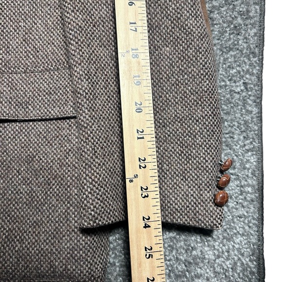VTG 100%‎ Wool Men's Classic  Blazer WFF by Farah 46R Old Money Grandpacore 70's - Picture 7 of 15